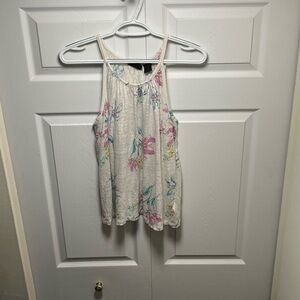 RACHEL Rachel Roy Cream Pleated Tank Top